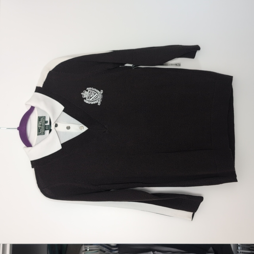 Brown and White Women's Sweater